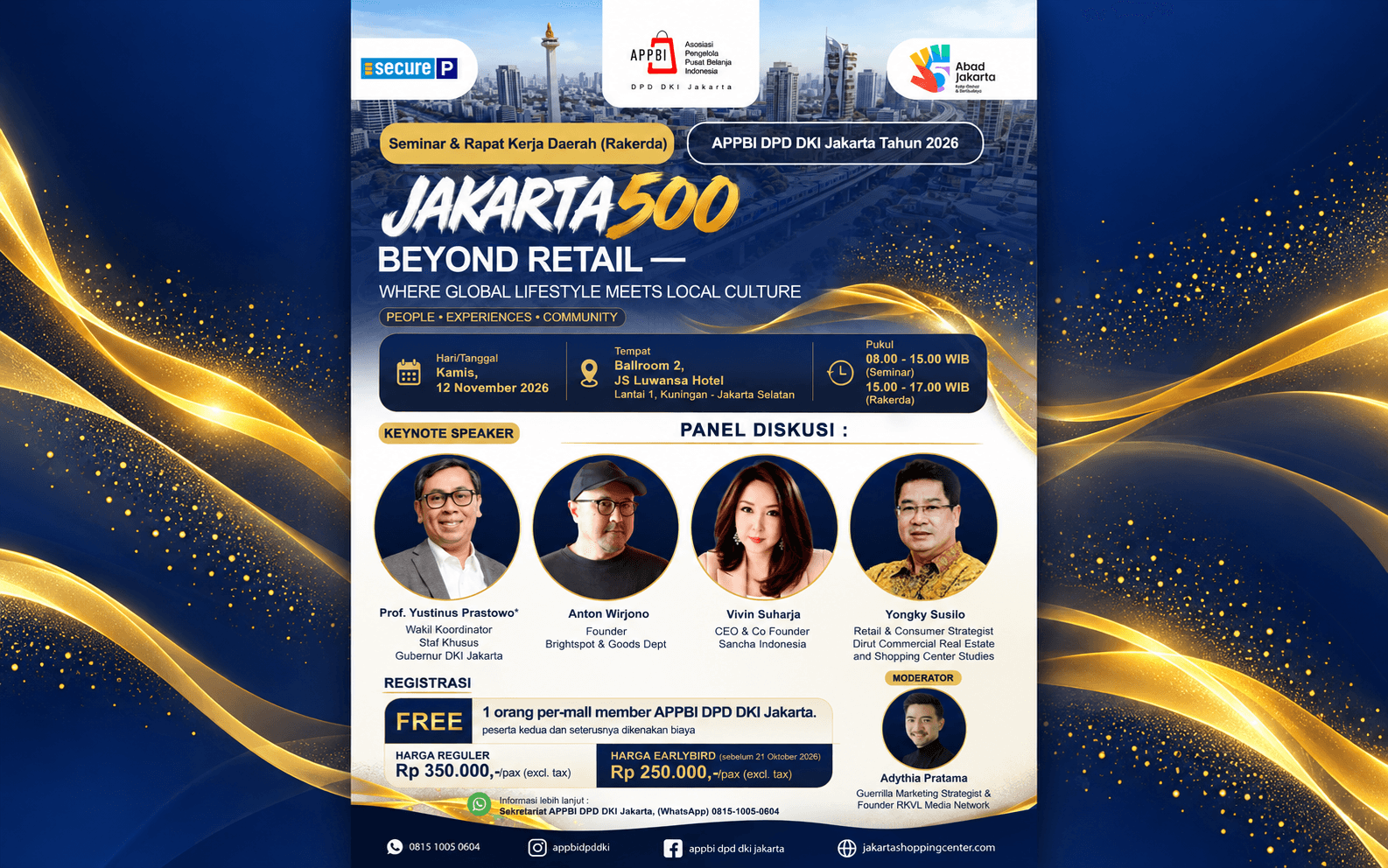 Seminar dan Rakerda APPBI DPD DKI Jakarta 2026: Jakarta 500 Beyond Retail