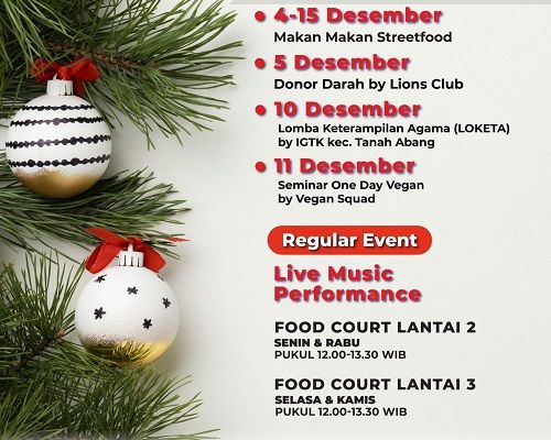 Event Schedule December 2024 at Thamrin City