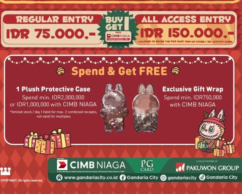 Popmart Christmas Town at Gandaria City Jakarta